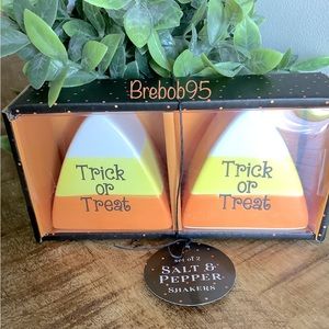 Candy Corn Ceramic Salt and Pepper Shakers